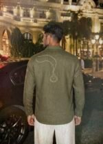 La Riviera Linen | Olive Green & Gold - Image 4