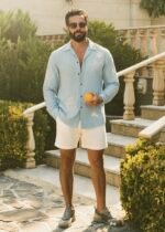 La Riviera Linen | Light Blue white - Image 3