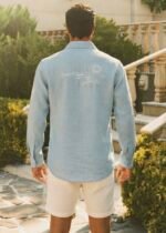 La Riviera Linen | Light Blue white - Image 4