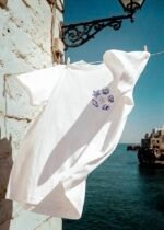 La Riviera White & Blue Tee - Image 3